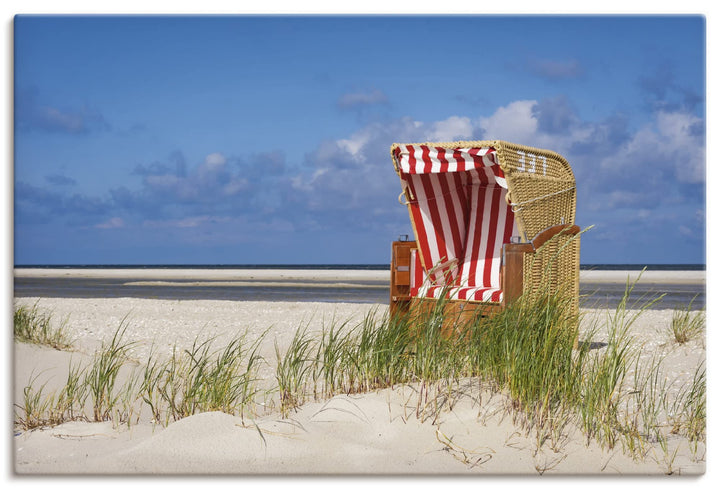 ARTland Leinwandbilder Wandbild Bild auf Leinwand 60x40 cm Wanddeko Maritime Deko Sommer Meer Nordse