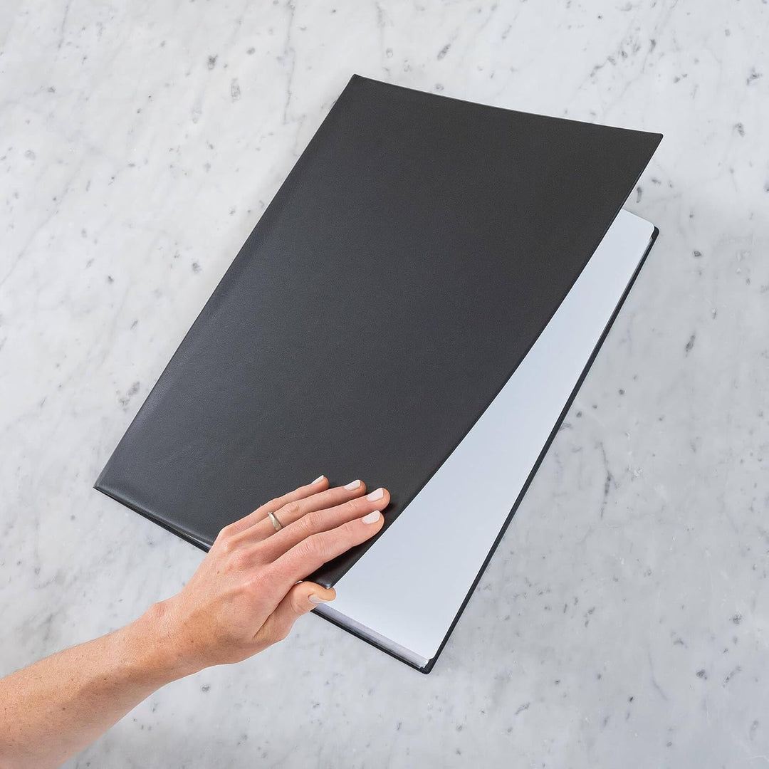 Rillstab A3 Präsentationsmappe für Schule &amp; Projekt - Sichtbuch &amp; Präsentationsbuch - 36 Transparent