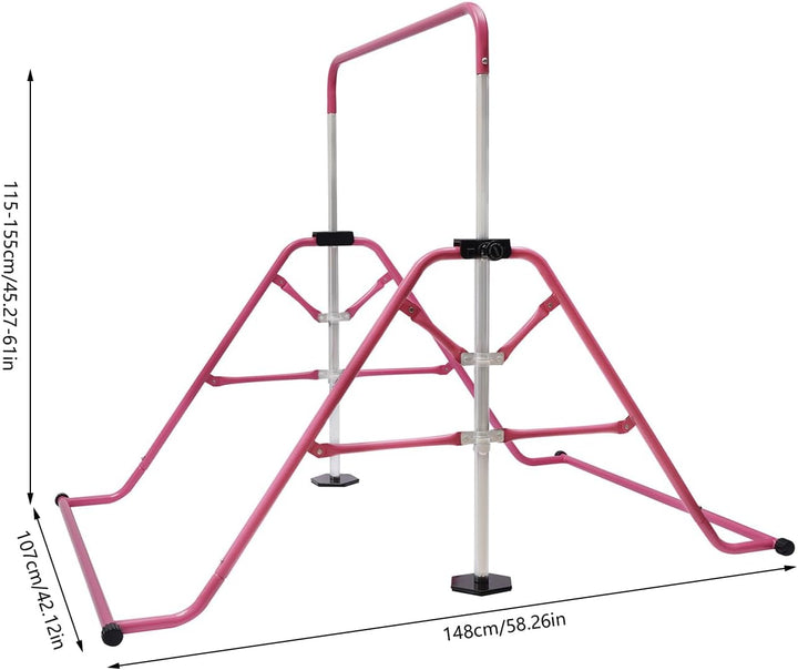 Kinder Gymnastikstange, Gymnastik Turnreck, Verstellbarer Höhen, Faltbarer Turnreck Reckstange Indoo