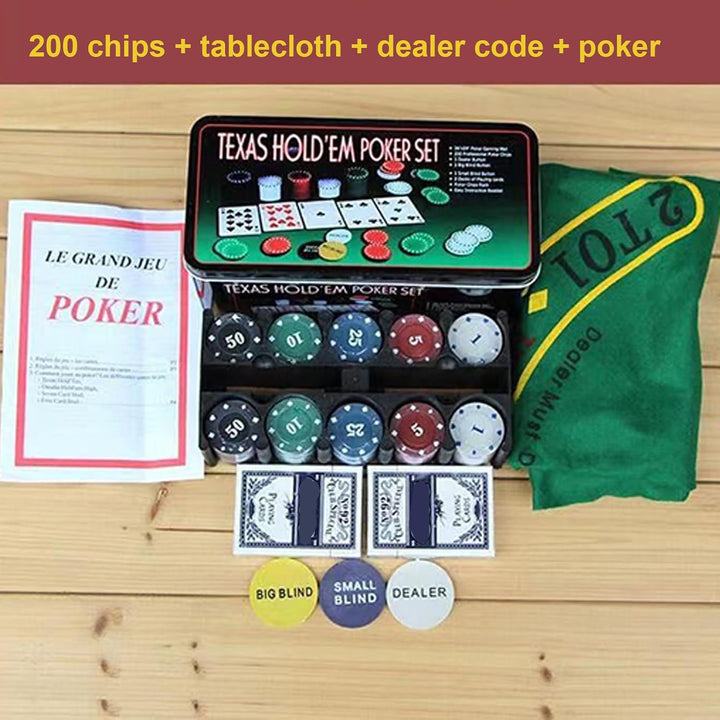 Poker-Chips, 200 Stück, Texas Hold&