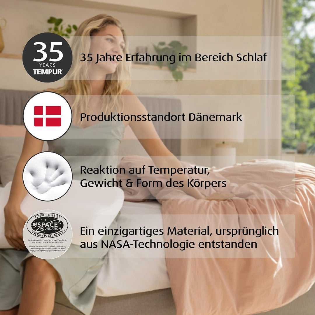 TEMPUR Original Junior Kinder-Kopfkissen, ergonomisches Nackenstützkissen für Kinder ab 8 Jahren, Me
