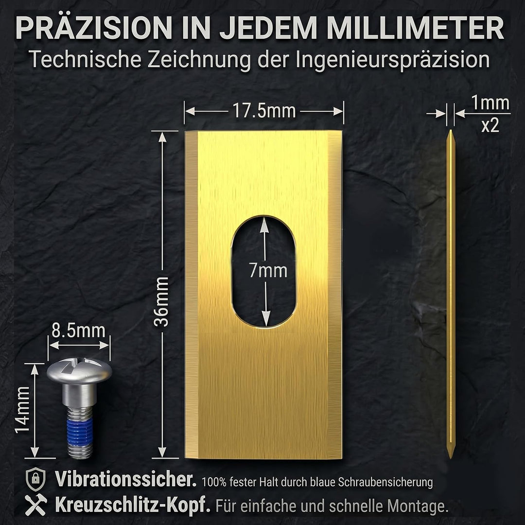 HAUSPROFI 60x Titan Ersatzmesser Ersatzklingen für MOVA Aero (600/1000/1200/1800), LiDAX Ultra, NAVA