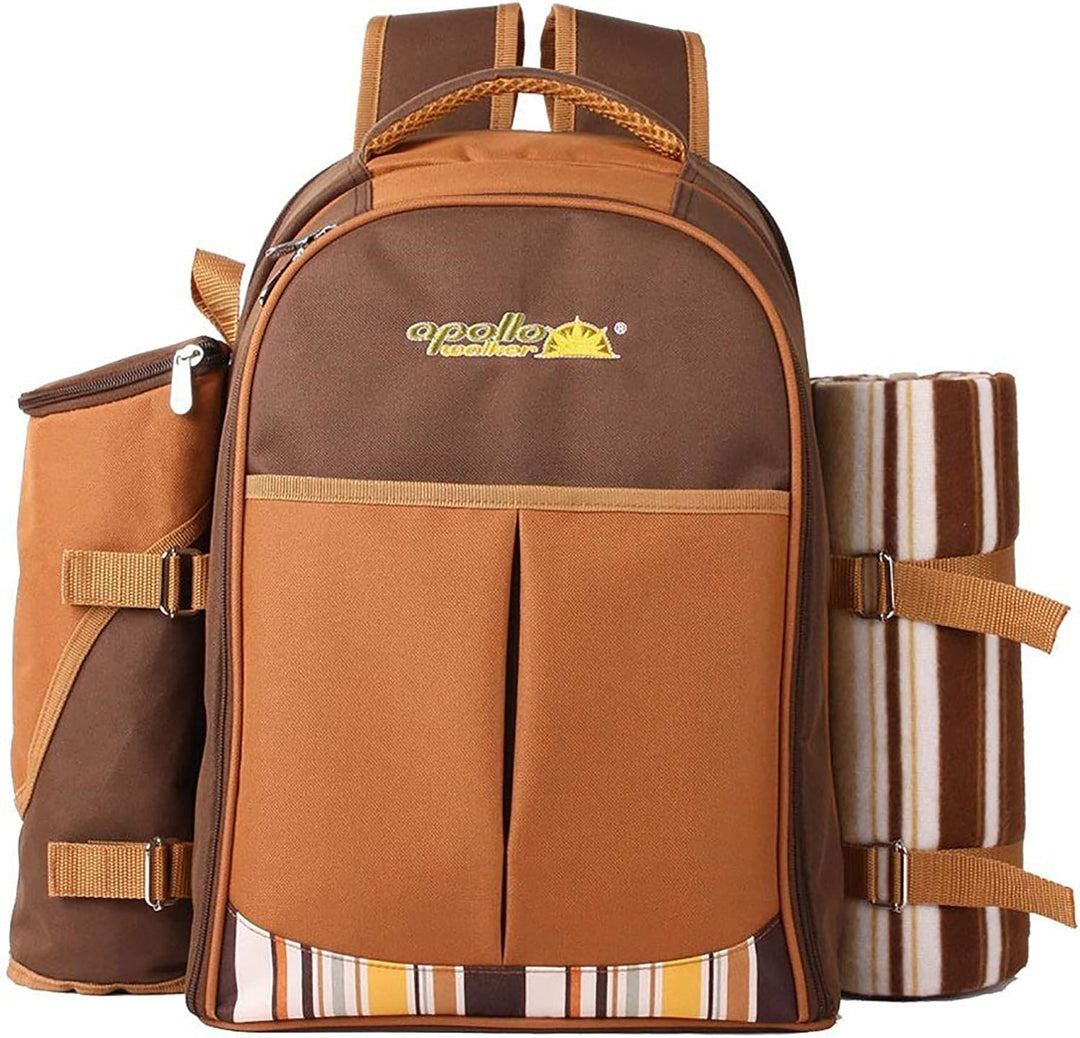 apollo walker 4 Personen Picknick Rucksack Picknick Rucksack Tasche Hamper Cooler Bag mit Geschirr S