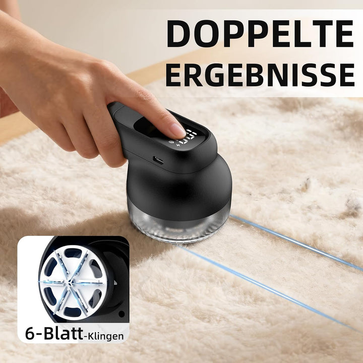 Fusselrasierer Elektrisch tragbarer Pullover-Entfilzer mit 3 Geschwindigkeiten 6 Blattklingen digita