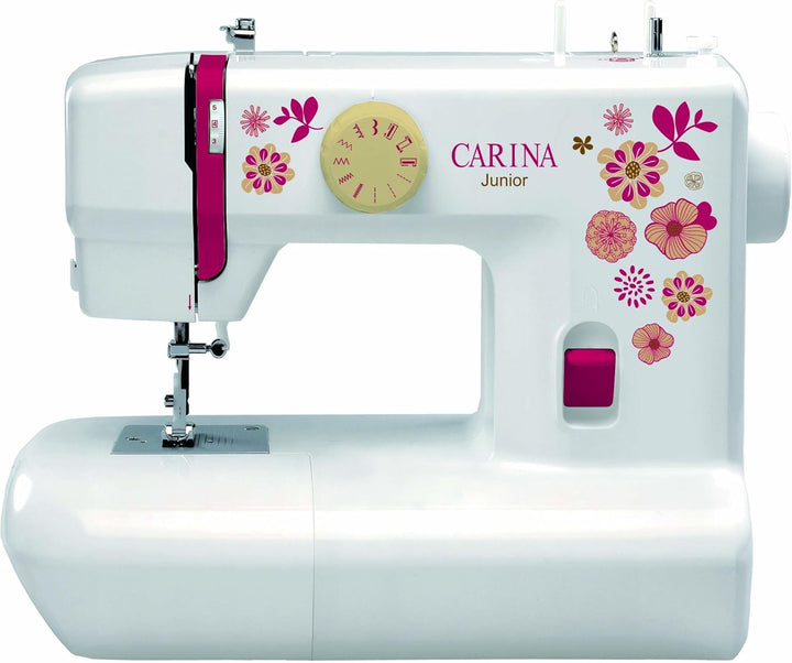 Carina Junior - Mechanische Nähmaschine für Näh-Einsteiger &amp; Anfänger mit Griff, 6 Stichprogrammen,