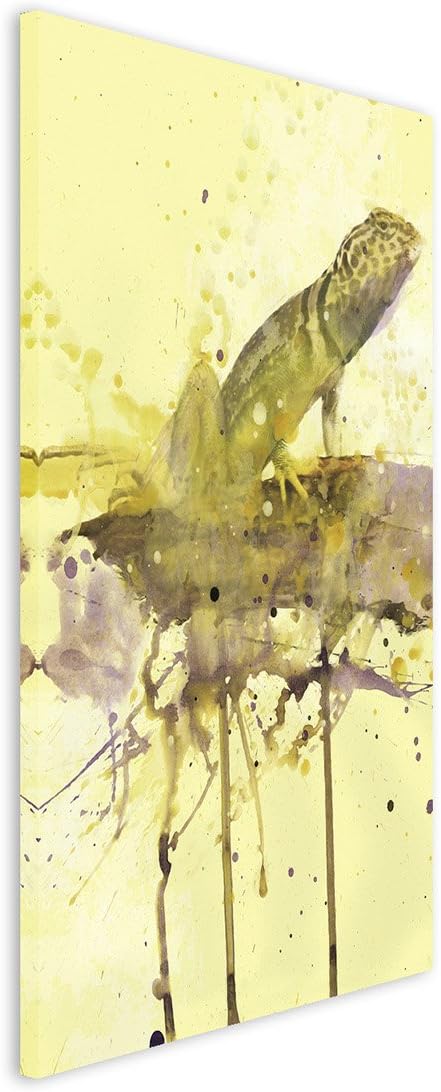 Lizard_90x60cm Splash Art Paul Sinus Aquarell, Gemälde, Kunstbild auf Leinwand