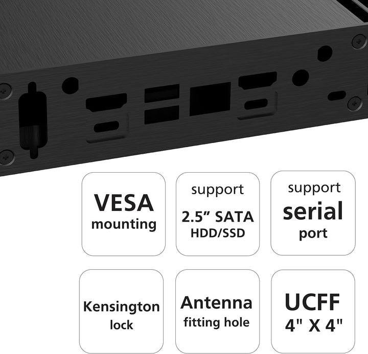 Akasa Plato TN, Low Profile PC Aluminium Gehäuse, Entwickelt für Intel® NUC der 11. Generation (Tige