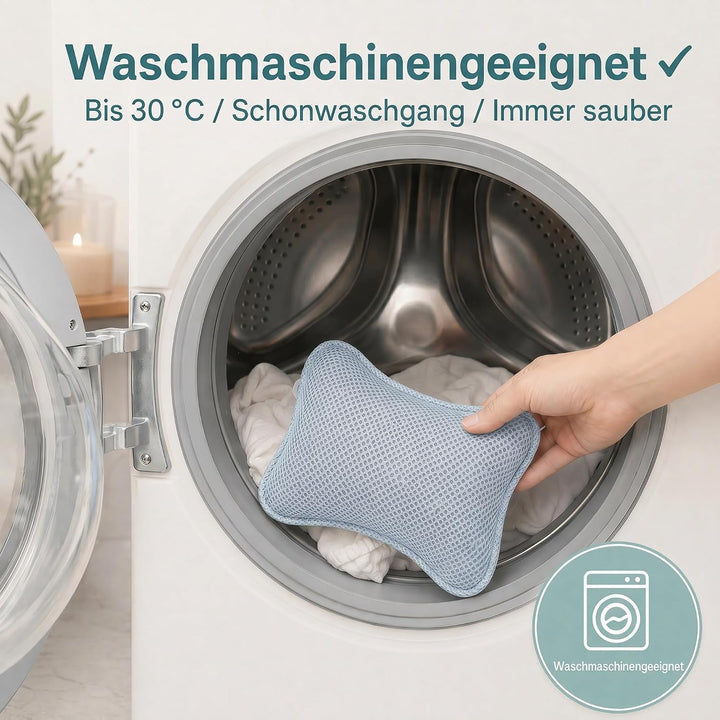 Badewannenkissen mit Saugnäpfen, Waschbares &amp; Schnelltrocknend Blau, Blau