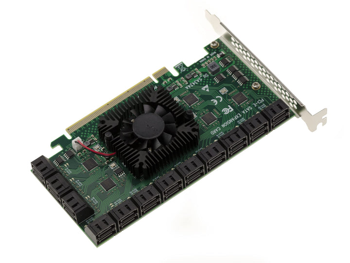 KALEA-INFORMATIQUE PCI Express PCIe 3.0 x16-Controller-Karte mit 24 Ports für SATA-6G-Festplatten. C