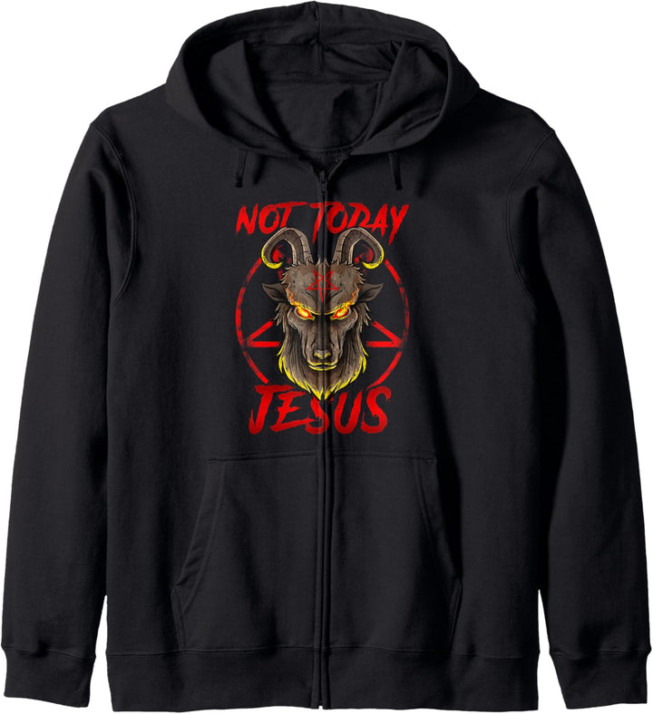 Heute nicht Jesus - Satan Religion Ungläubiger Gott Kapuzenjacke