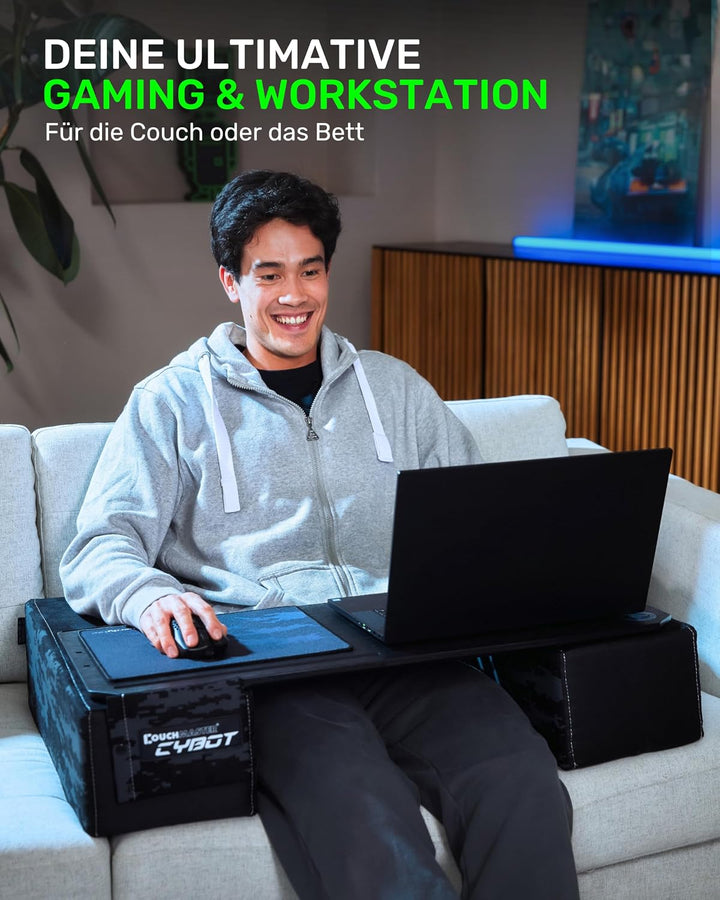 Couchmaster® CYBOT (Ergonomisches Lapdesk für Notebooks oder Wireless Peripherie, inkl. Kissen, geei