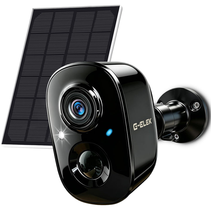 G-ELEK Überwachungskamera Aussen Akku, Aussenkamera WLAN Kabellos, Aussenkamera mit Solarpanel, 2K 3