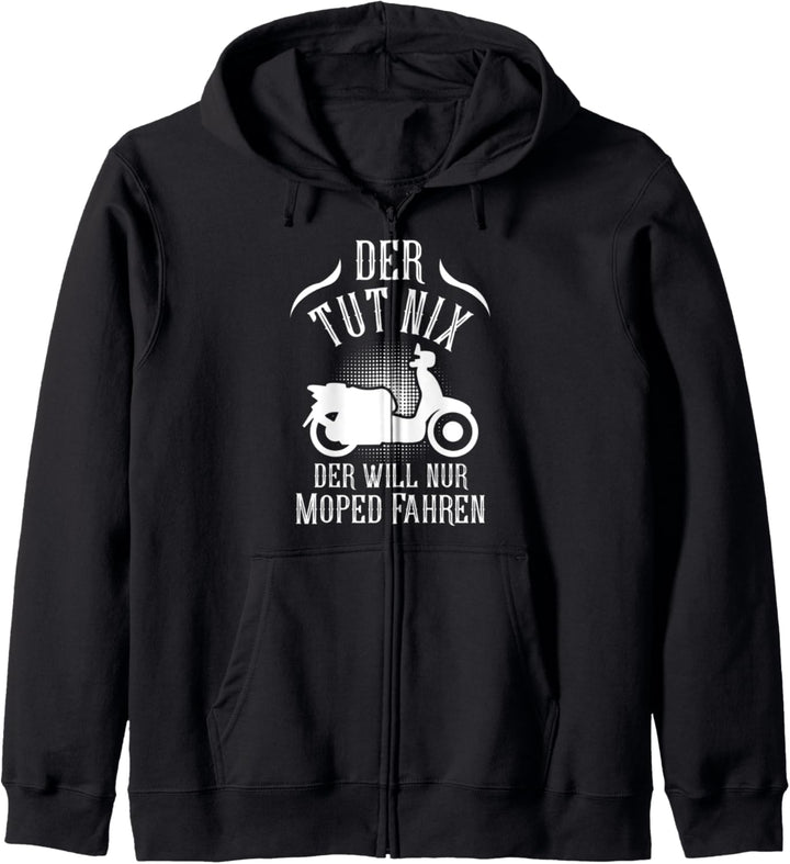 Moped Mofa Roller Mopedfahrer Zweirad Motorroller Kapuzenjacke