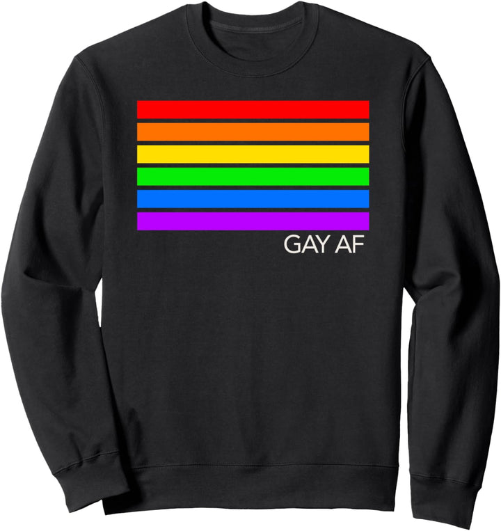 Gay AF PRIDE Flag Rainbow Sweatshirt