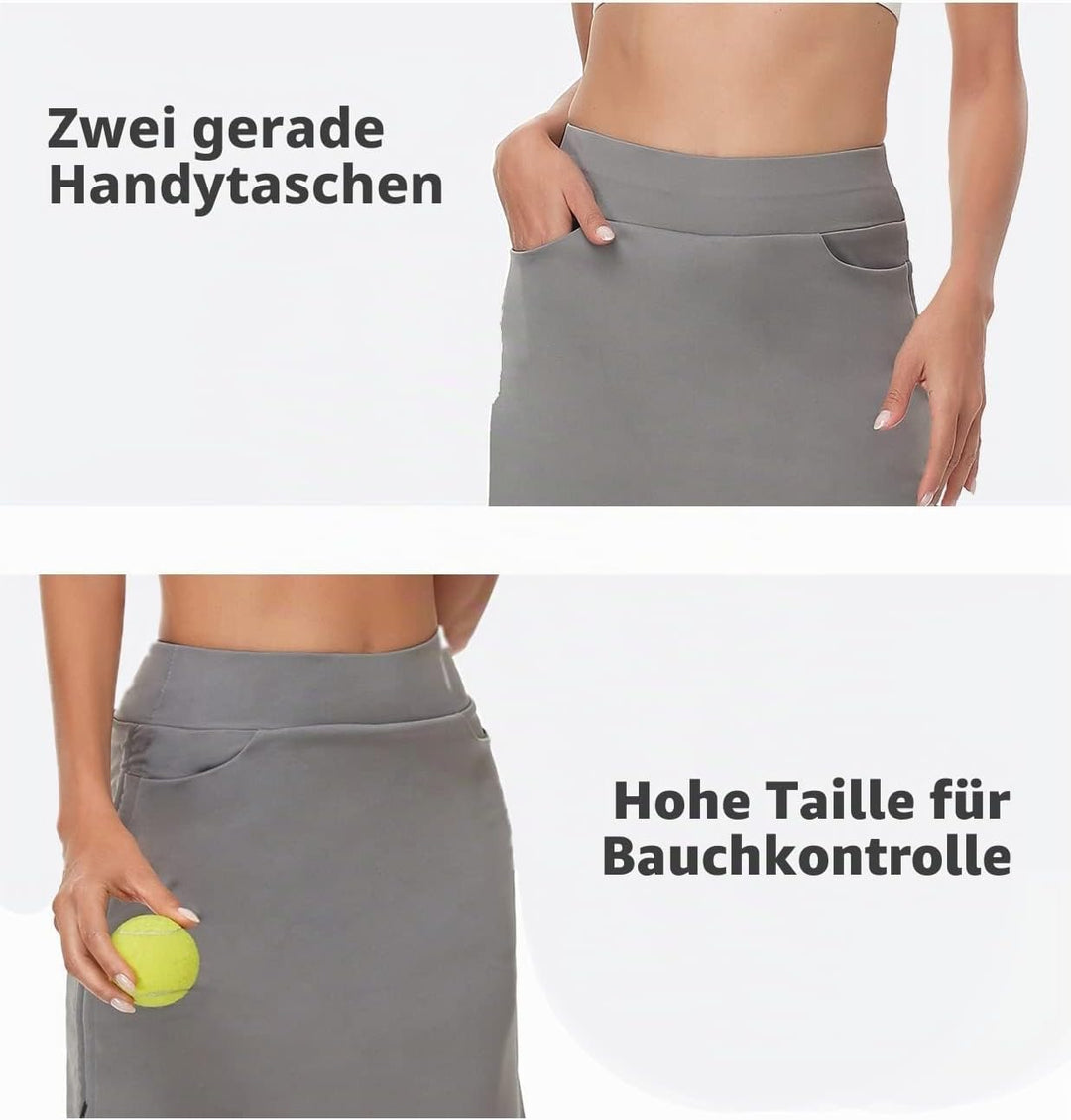 Soneven Hosenrock Damen Knielang Kurz Tennisrock Wanderrock Damen mit Innenhose Sport Rock Tennis Sk