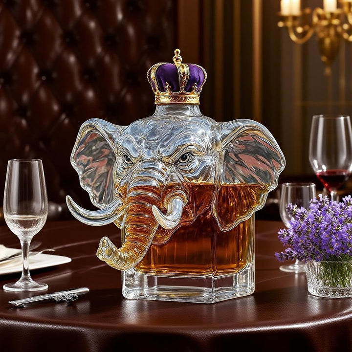 Tier Whiskyflaschen | Lustiges Tier Elefant Glas Whisky Flasche | Hochtransparenter Getränkebehälter