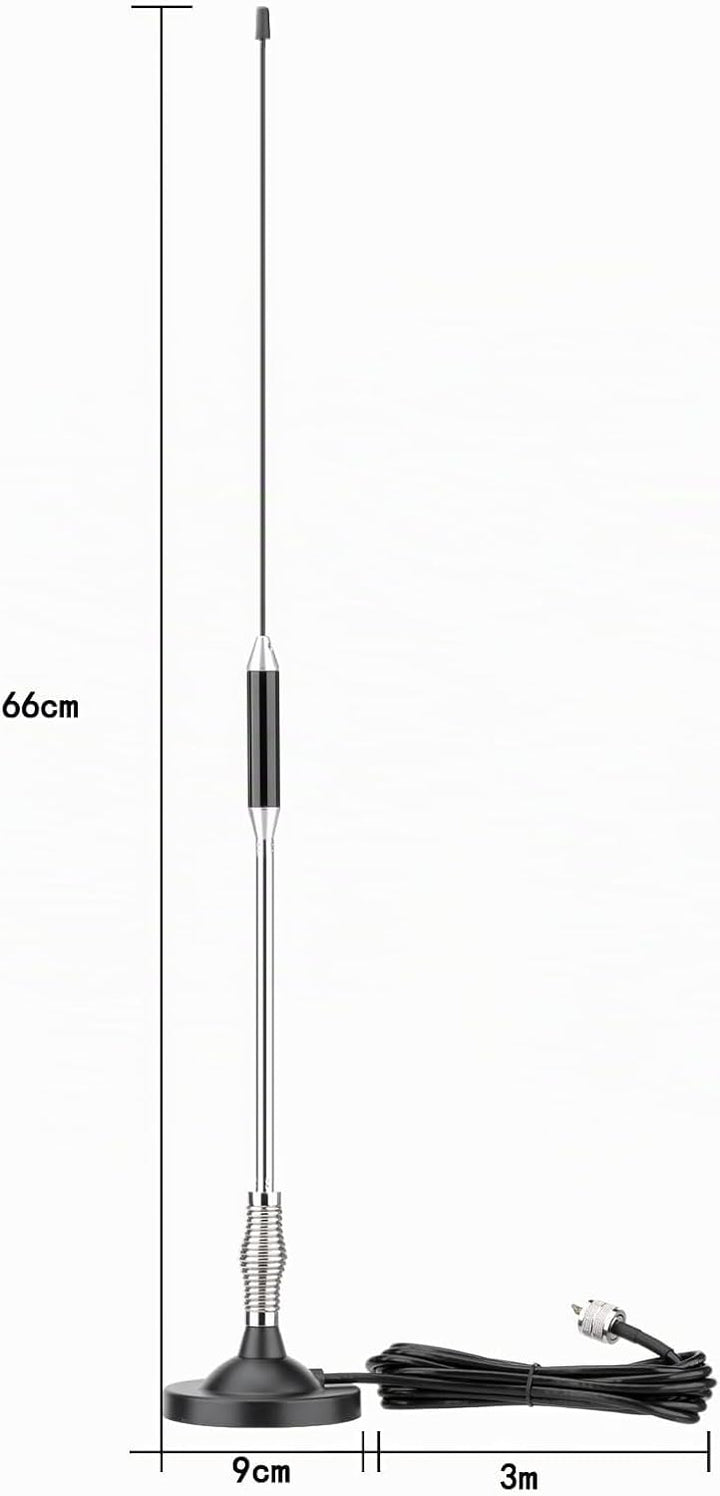 Bingfu 27 MHz CB Funkantenne 66 cm, PL259 3m RG58 Kabel, mit BNC Adapter