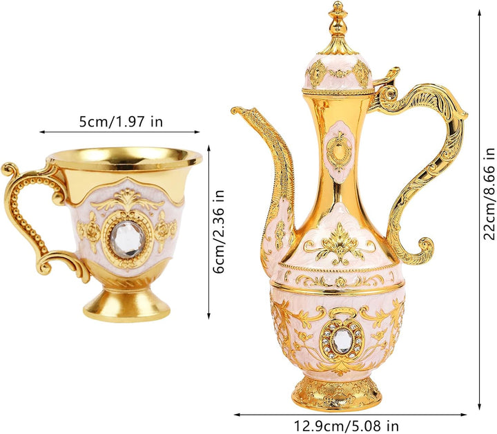 Türkische Kaffeekanne Set 8-teilig Metall Tee