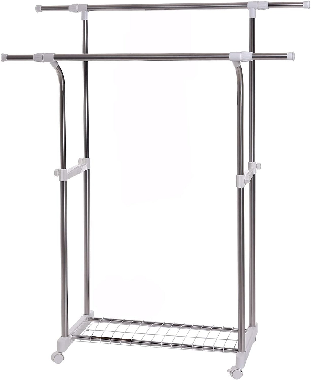Hyfive Doppelkleider Kleiderstange ausziehbare Garderobe verstellbar