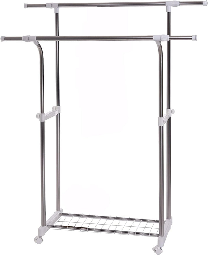 Hyfive Doppelkleider Kleiderstange ausziehbare Garderobe verstellbar
