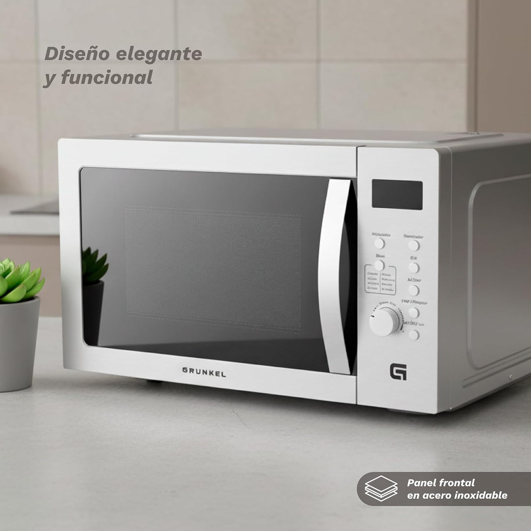 Grunkel MW-28AIRFRYER Mikrowelle mit Grill und Airfryer, 28 l und 3 Funktionen, Mikrowelle 900 W, Gr