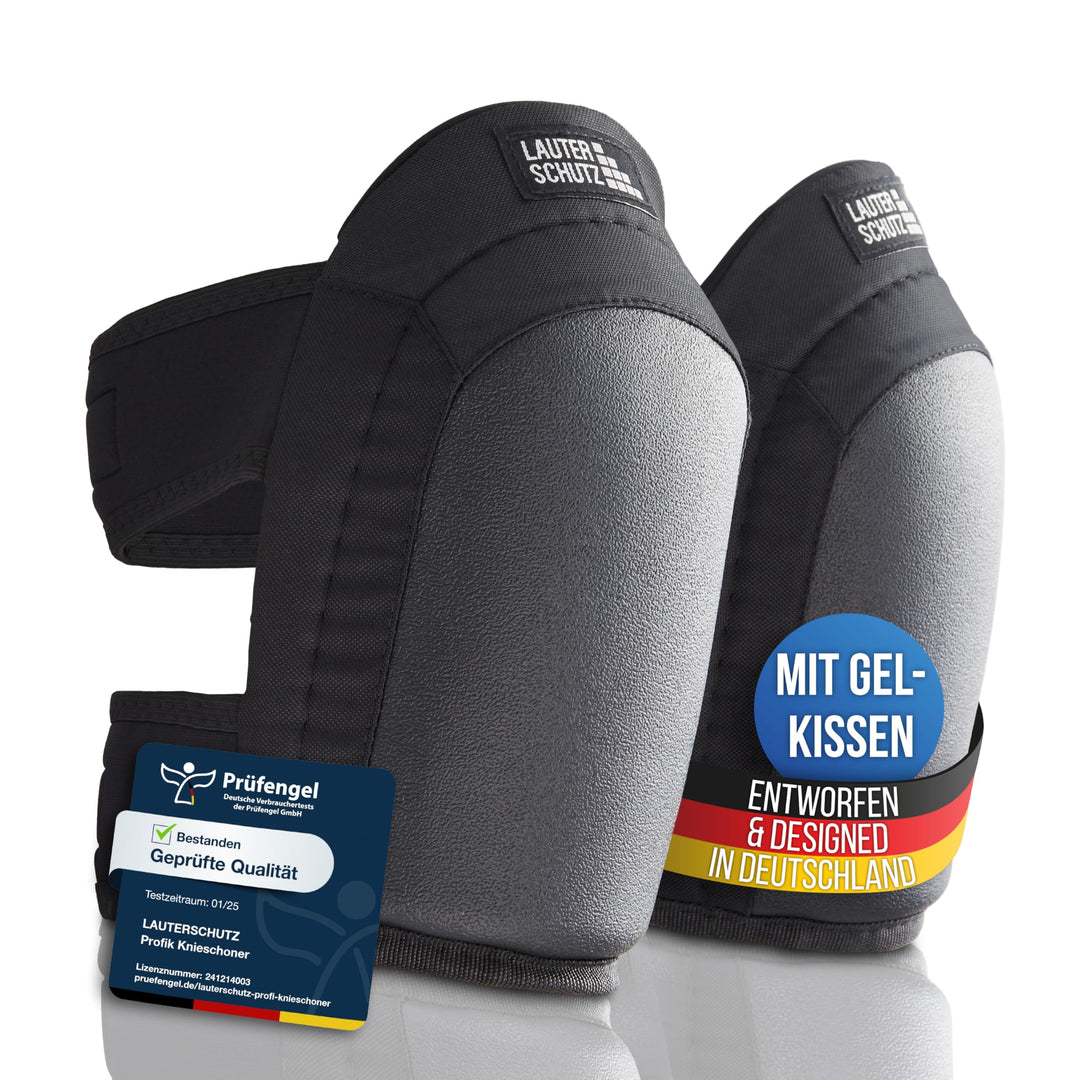 LauterSchutz® Profi Gel-Knieschoner zum Arbeiten - Boden- &amp; Fliesenleger [Anti-Rutsch Beschichtung &amp;