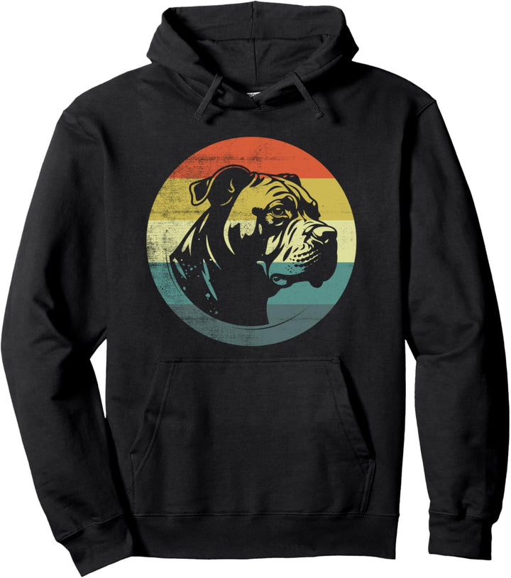 Retro Design American Bulldog Hund Pullover Hoodie