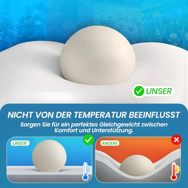 Nackenkissen Memory Foam 65x38cm, Ergonomisches Kopfkissen für Nackenschmerzen, Orthopädisches Schme