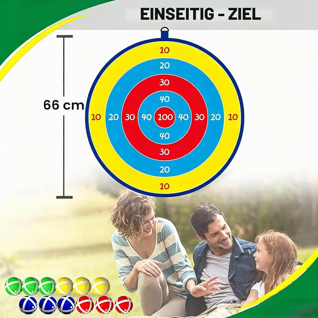 25.5" Dartscheibe Kinder Game Mit 12 klebrigen Bällen, Jungen Mädchen Indoor/Sport Outdoor Fun Party