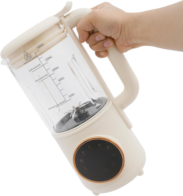Nussmilchmaschine Pflanzenmilchbereiter, 1.4L Sojamilchmaschine mit Timer &amp; Warmhaltefunktion, 6 Pro