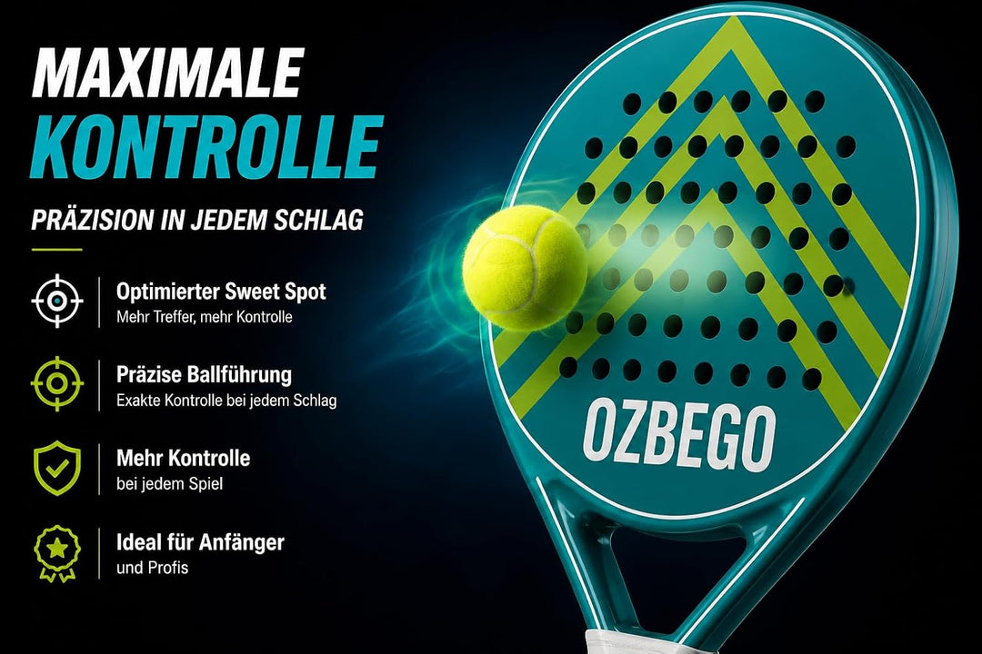 Premium Padel Schläger Set 2er – 100% Vollcarbon – inkl. 2 Tragetaschen, – Eva Kern – Für Anfänger &amp;