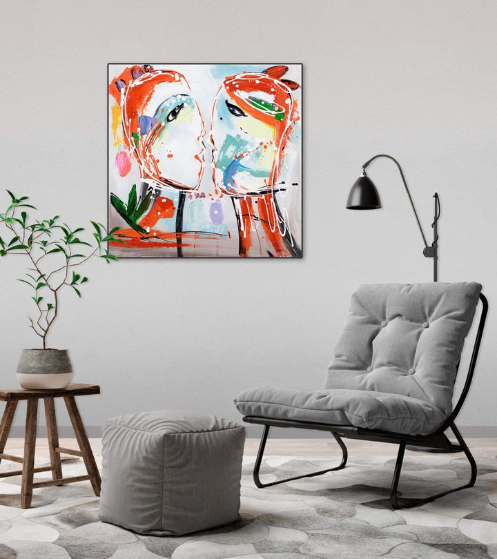 KunstLoft Leinwandbild | 100% HANDGEMALT | 60x60cm | Gemälde &