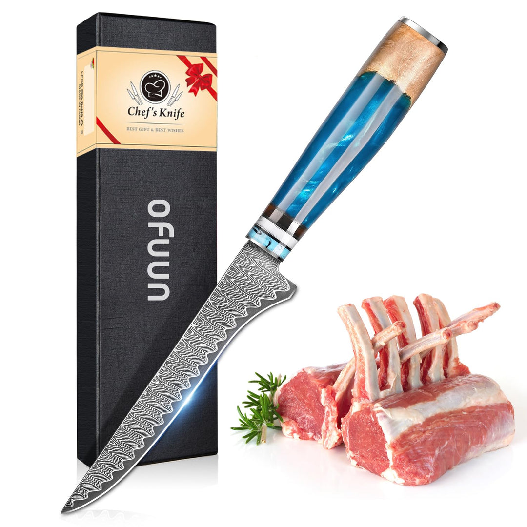 oFuun Damastmesser/Küchenmesser Ausbeinmesser, Ausbeinmesser