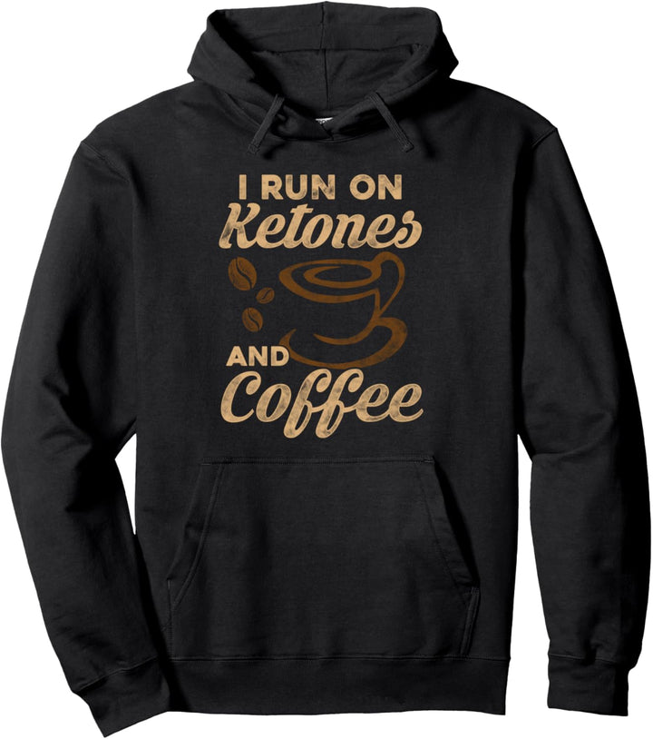 Keto Weight Loss Design - Ketones and Coffee Graphic Art Pullover Hoodie