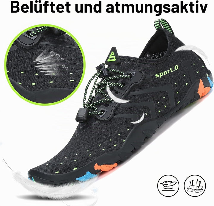 SAGUARO Badeschuhe Strandschuhe Aquaschuhe Wasserschuhe Surfschuhe Schwimmschuhe für Damen Herren Ki