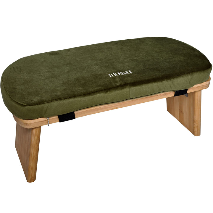 Zen Power Yoga Bench, klappbare Yoga Bank aus Holz, ergonomische Meditationsbank, Gebetshocker für s