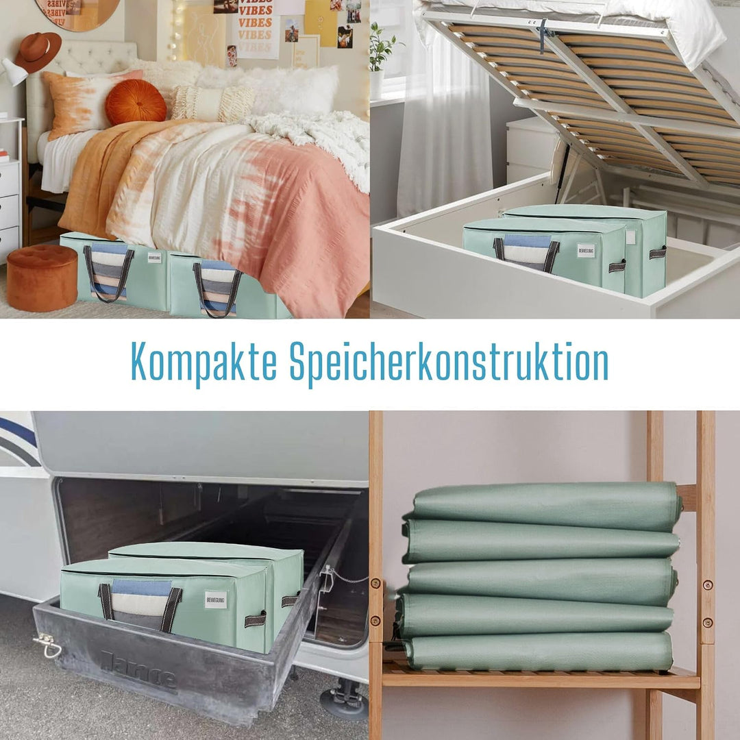 VENO 8er-Pack Umzugstaschen XXL(87 Liter) mit Sichtfenster, Faltbare Aufbewahrungstasche, Starke Gri