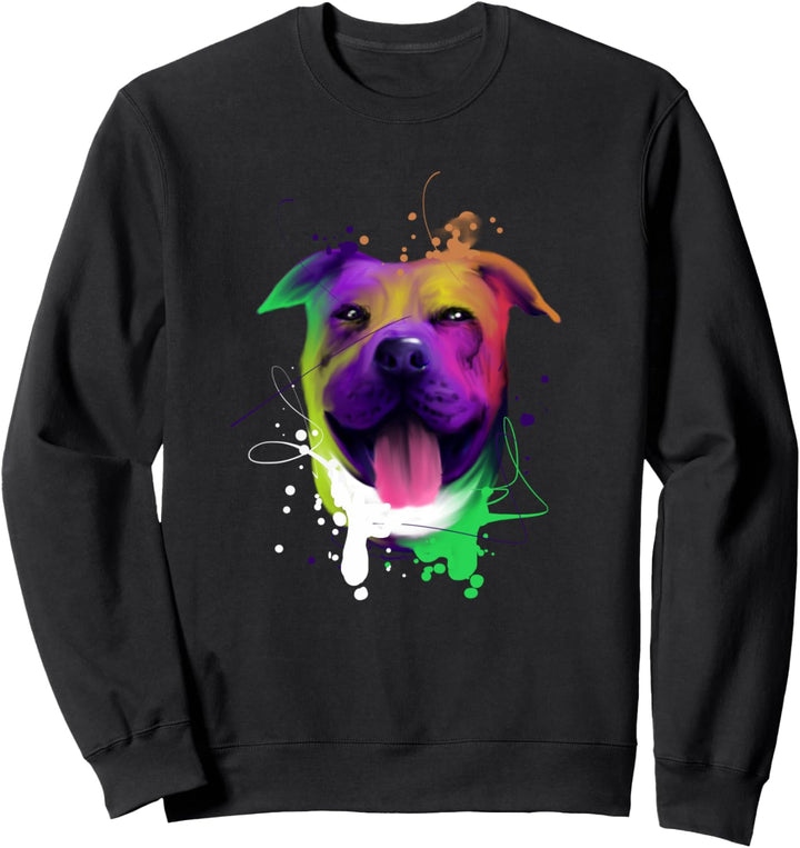Buntes Pitbull-Geschenk Pitbull Mom Dad Sweatshirt