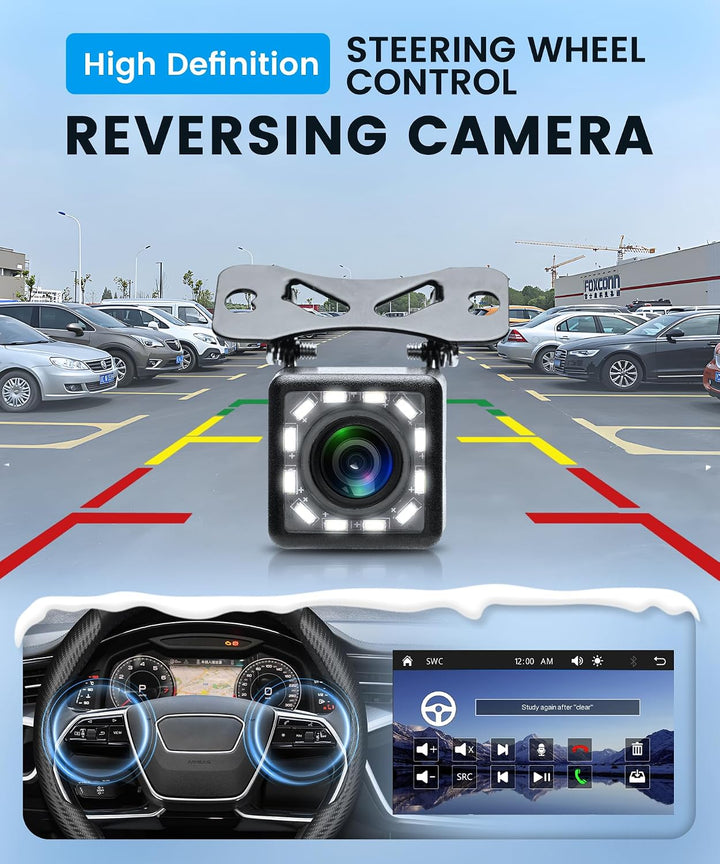 Rimoody Autoradio 1 Din mit Wireless Carplay You-Tube Android Auto IOS/Android Mirror Link Bluetooth