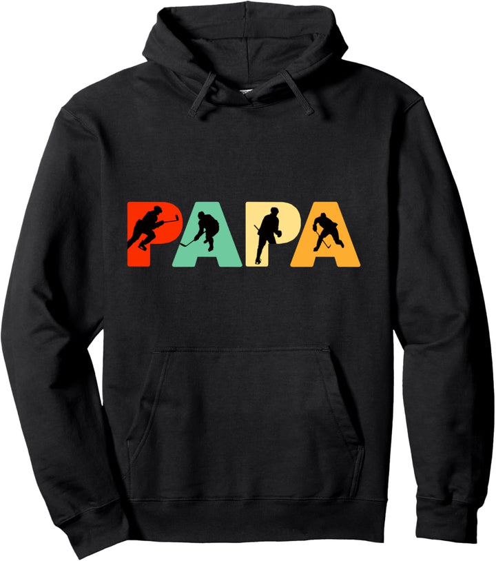 Retro-Eishockey-Vater, lustiger Papa Eishockey-Vater Pullover Hoodie