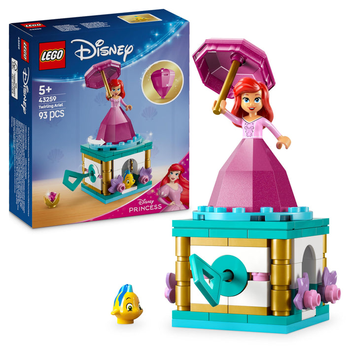 LEGO ǀ Disney Princess Arielle - Spielzeug mit Minifigur - Fabius Figur sowie Zubehör wie Diamant &amp;