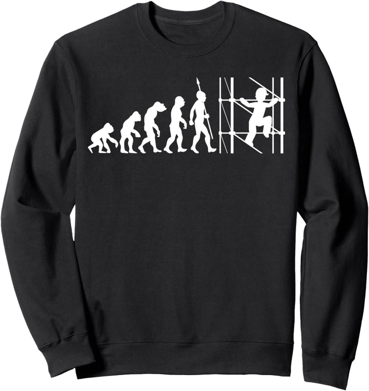 Beruf Gerüstbauer Gerüstbau Gerüster Evolution Fun Lustig Sweatshirt