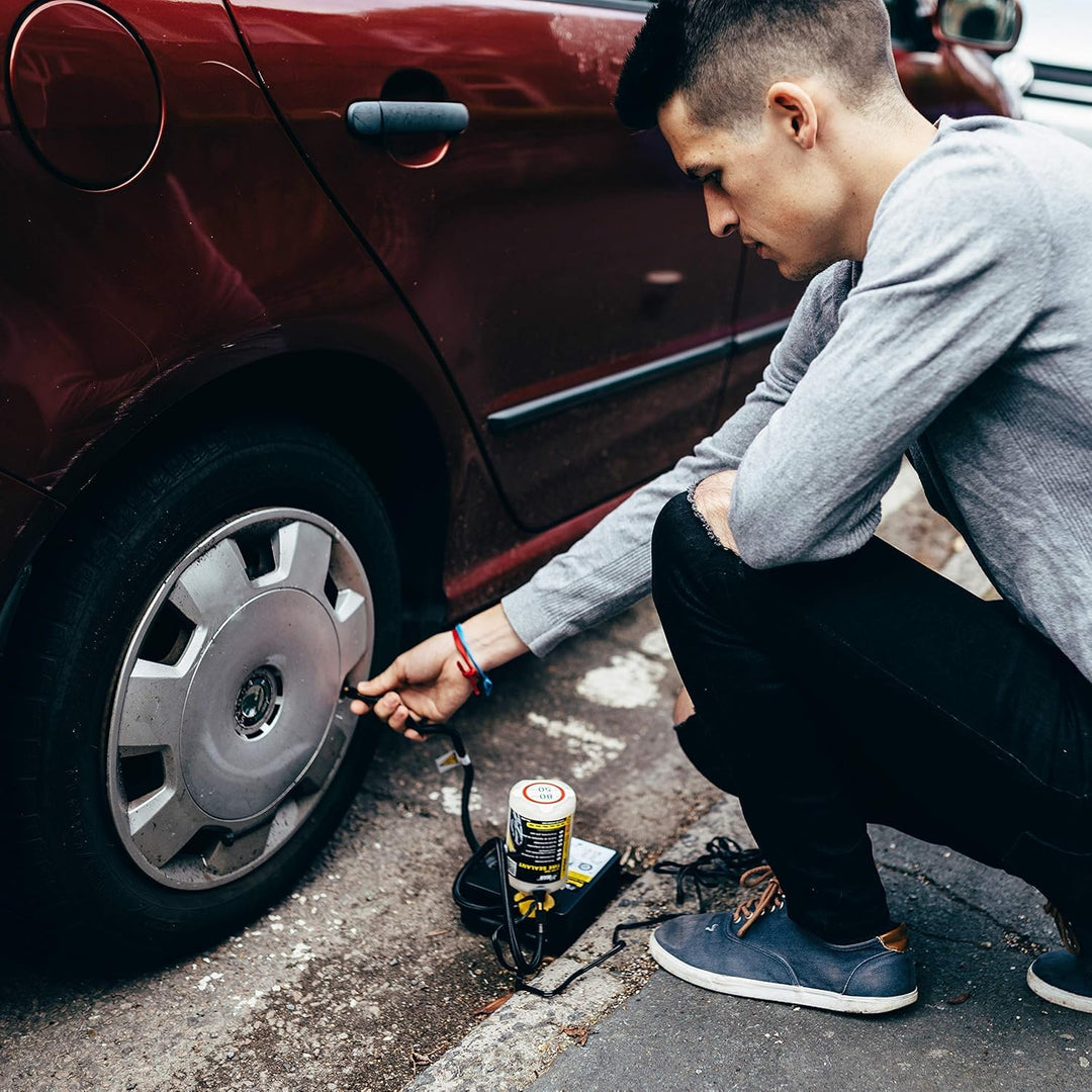 AirMan Reifenreparaturset, mit Ventilpannen-Reparaturdichtung, Luftkompressor, für alle Autos (Pilot