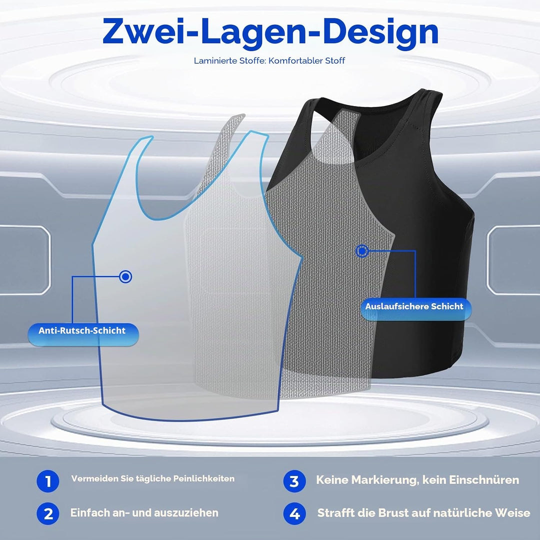 Wonababi Brust Binder für Transgender, Trans Binder mit Racerback Brust Binder für Cosplay FTM Binde