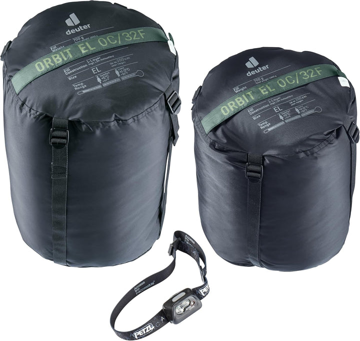 deuter Orbit 0C/32F Kunstfaserschlafsack Extra Long (Körpergrösse bis ~200 cm), Extra Long (Körpergr