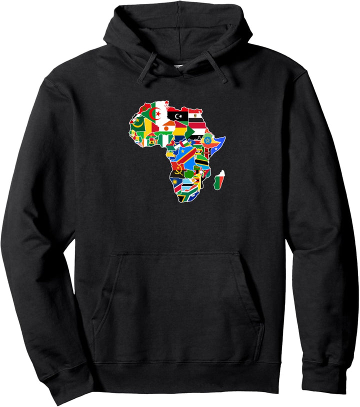 Afrika Karte afrikanische Kultur Kunst Mutterland Geschenk Pullover Hoodie