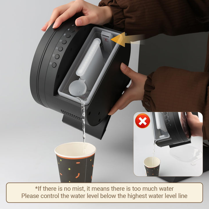 Aroma Diffuser, Diffuser Ätherische Öle mit 5 Farben Licht Flammeneffekt, Wasserlose Abschaltautomat