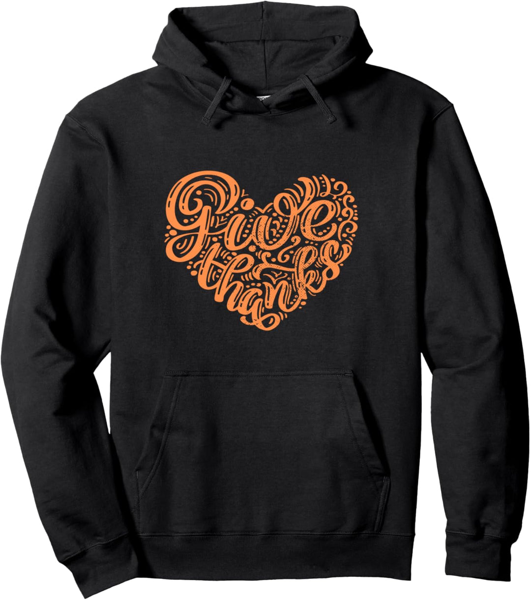 Herz Design Dank Thanksgiving Geschenke Herbst Herbst Pullover Hoodie