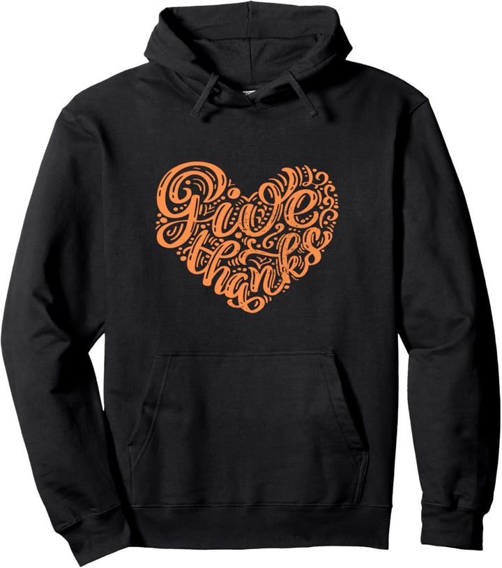 Herz Design Dank Thanksgiving Geschenke Herbst Herbst Pullover Hoodie