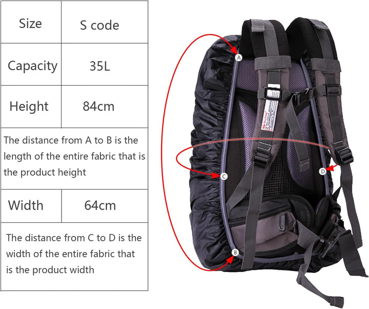 2er Regenschutz Rucksack Regenhülle Schulranzen Regenschutz wasserdichte Regenüberzug mit Reflektors